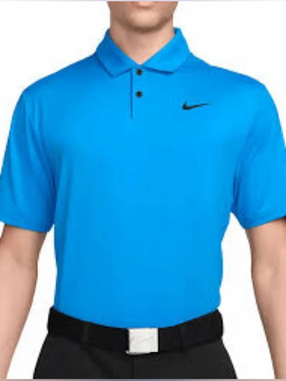 Nike Kids Bright Blue Polo Shirt with Black Swoosh